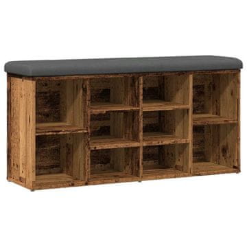 Vidaxl Lavica za čevlje iz starega lesa 102x32x50 cm
