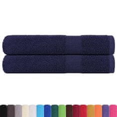 Vidaxl Brisače za savno 2 kos modra 80x200 cm 360 g/m² 100% bombaž