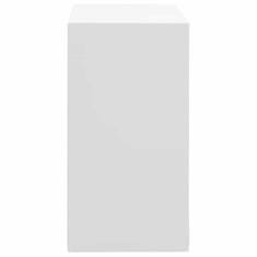 Vidaxl Škatla za nakit 10 plasti z držali za ure Bela 29x20,5x40,5 cm