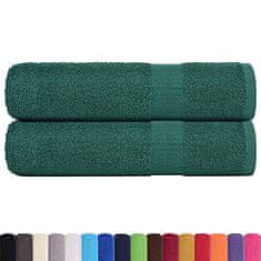 Vidaxl Brisače za tuširanje 2 kos zelena 70x140cm 360 g/m² 100% bombaž