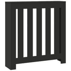 Vidaxl Pokrov za radiator črn 78x20x82 cm inženirski les