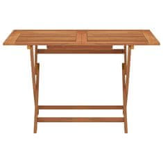 Vidaxl Zložljiva vrtna miza 120x70x75 cm trden evkaliptusov les
