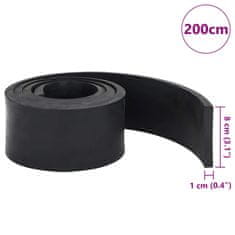 Vidaxl Gumijasti rob za snežni plug črn 200x8x1 cm