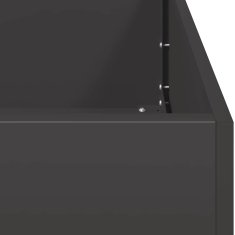 Vidaxl Cvetlično korito črno 80x80x80 cm jeklo