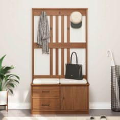 Vidaxl Drevo za dvorano SANDENS 87x40x159,5 cm masivni les bora