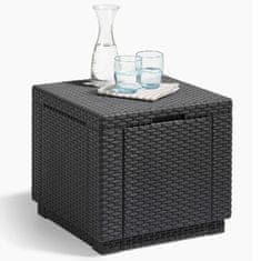 Vidaxl Kockast tabure grafitne barve 213816