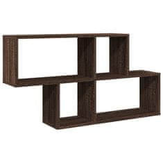 Vidaxl Stenska polica rjavi hrast 100x20x53 cm inženirski les