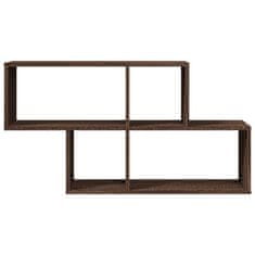 Vidaxl Stenska polica rjavi hrast 100x20x53 cm inženirski les