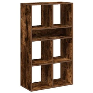 Vidaxl Knjižna omara dimljeni hrast 66x31x112 cm inženirski les