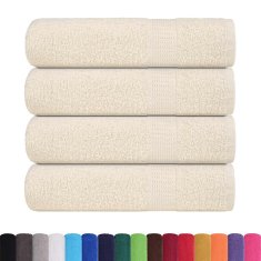 Vidaxl Brisače za tuširanje 4 kos krem 70x140 cm 360 gsm 100% bombaž
