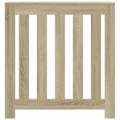Vidaxl Pokrov za radiator sonoma hrast 78x20x82 cm inženirski les