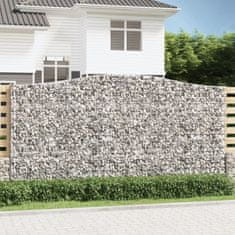 Vidaxl Obokane gabion košare 8 kosa 400x30x200/220 cm pocinkano železo