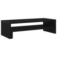 Vidaxl Stojalo za monitor črna hrast 54x22x15 cm inženirski les