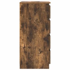 Vidaxl Komoda dimljeni hrast 37,5x35x76 cm inženirski les