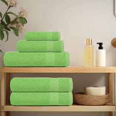 Vidaxl Brisače 2 kos zelena 100x200 cm 360 gsm 100% bombaž