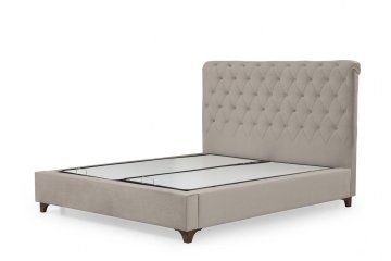 Woody Fashion Podnožje in vzglavje zakonske postelje Deluxe 160 x 200 - bež