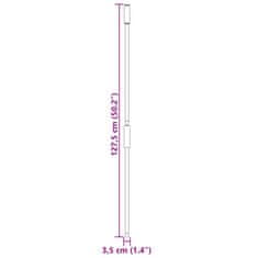 Vidaxl Ročaj za vile Ø3,5x127,5 cm črno jeklo
