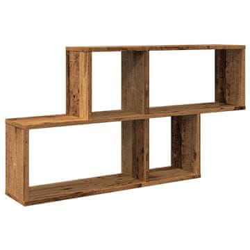 Vidaxl Stenska polica iz starega lesa 100x18x53 cm