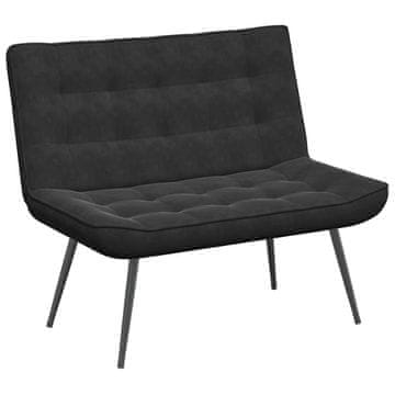 Vidaxl Klop črn 110x74x84 cm žamet
