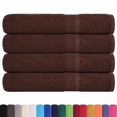 Vidaxl Brisače za savno 4 kos rjava 80x200 cm 360 g/m² 100% bombaž