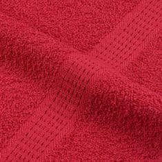 Vidaxl Brisače 10 kos rdeča 100x200 cm 360 g/m² 100% bombaž