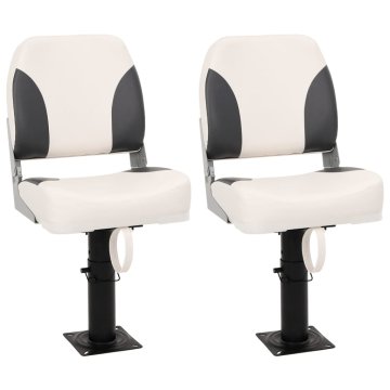 Vidaxl Zložljiv sedež za čoln 4 kosi z nizkim naslonjalom