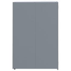 Vidaxl Lopa za smetnjak za 1 smetnjak siva 69x79x117 cm jeklo