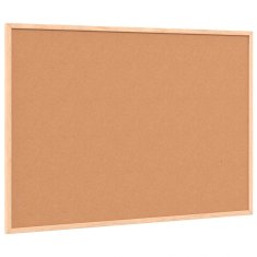 Vidaxl Kredna tabla z okvirjem iz masivnega borovega lesa črna 80x55cm