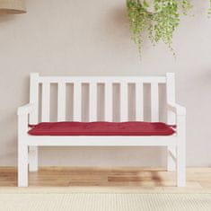 Vidaxl Blazina za vrtno klop vinsko rdeča 120x50x7 cm oxford tkanina
