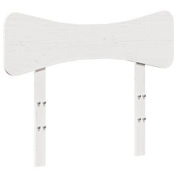 Vidaxl Vzglavje bela 90 cm trdna borovina