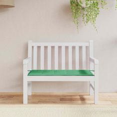 Vidaxl Blazina za vrtno klop zelena 120x50x4 cm oxford tkanina