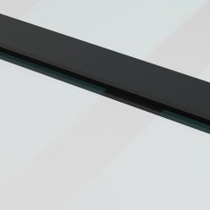 Vidaxl Drsna vrata z opremo 90x205 cm ESG steklo in aluminij
