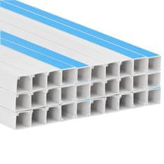 Vidaxl Kabelska cev samolepilna 40x40 mm 30 m PVC