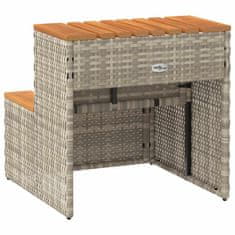 Vidaxl Korak za masažno kad 50x50x50,5 cm poli ratan/trden akacija