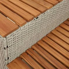Vidaxl Korak za masažno kad 100x50x50,5 cm poli ratan/trden akacija