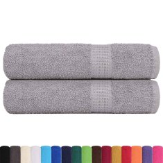 Vidaxl Kopalne brisače 2 kos siva 100x150 cm 360 g/m² 100% bombaž