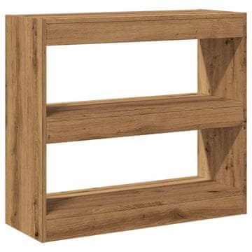 Vidaxl Knjižna omara/razdelilnik sob Artisan Oak 80x30x72 cm