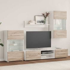 Vidaxl 5 kosov TV enote z LED osvetlitvijo Sonoma Oak Engineered Wood