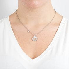 Lotus Style Elegantna jeklena ogrlica s cirkoni Woman Basic LS2176-1/1