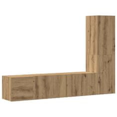 Vidaxl 3 kosi stenske TV omarice Artisan Oak Engineered Wood