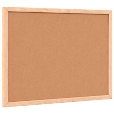 Vidaxl Tabla iz plute z okvirjem iz masivnega borovega lesa 40x30 cm
