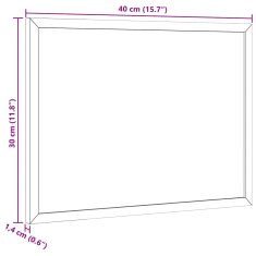 Vidaxl Tabla iz plute z okvirjem iz masivnega borovega lesa 40x30 cm