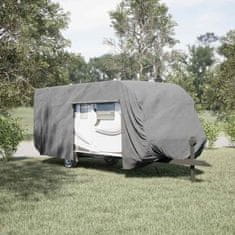 Vidaxl Prevleka za prikolico siva 732x250x220 cm netkana tkanina