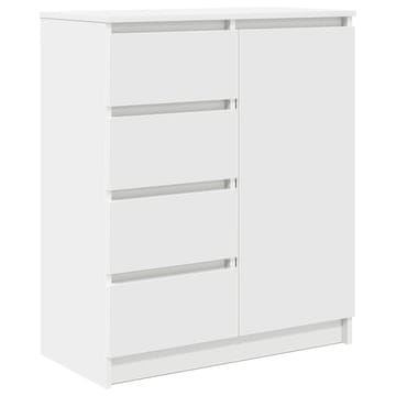 Vidaxl Komoda s predali bela 71x35x84 cm inženirski les