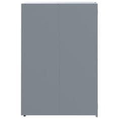 Vidaxl Lopa za smetnjak za 6 smetnjakov siva 414x79x117 cm jeklo