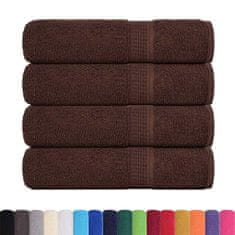 Vidaxl Brisače za tuširanje 4 kos rjava 70x140 cm 360 g/m² 100% bombaž