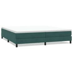 Vidaxl Box Spring postelja brez vzmetnico Temno zelena 200x210cm Žamet