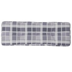 Vidaxl Blazina za kavč iz palet siv karo vzorec 120x40x12 cm