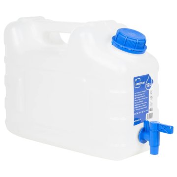 Vidaxl Posoda za vodo s pipo prozorna 10 L plastika