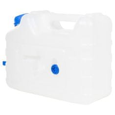 Vidaxl Posoda za vodo s pipo prozorna 10 L plastika